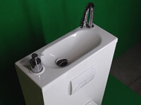 WiCi Bati 2012 Design 2, lave-mains intégré sur WC suspendu, 2 sur 3